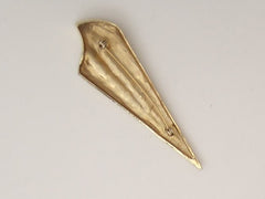 Gold Triangle Pointy Rhinestone Brooch