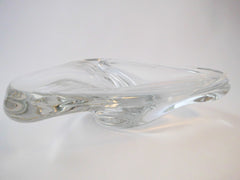 Centerpiece Val Saint Lambert   Clear Crystal  1958 René Delvenne.  Signed Val St Lambert