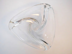 Centerpiece Val Saint Lambert   Clear Crystal  1958 René Delvenne.  Signed Val St Lambert